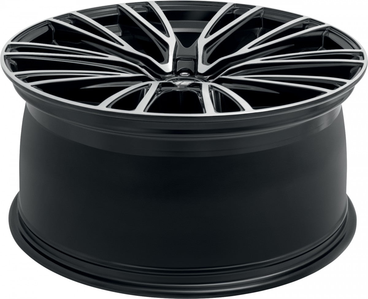 AEZ Seattle black/polished 9.5x22 ET49 - LK5/120 ML72.6