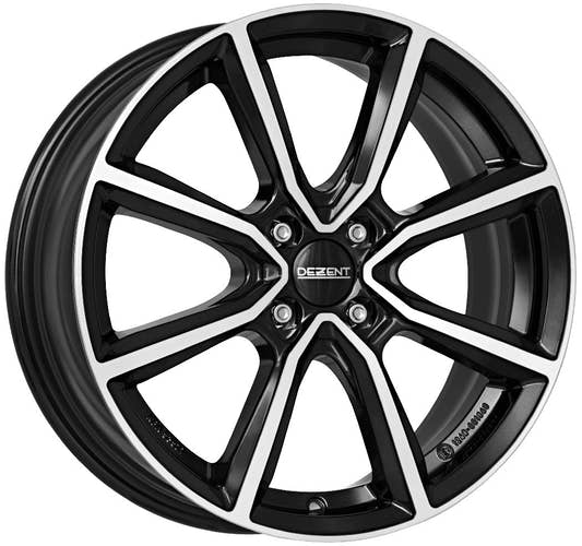 Dezent TN black polished 6.5x17 ET28 - LK4/108 ML65.1