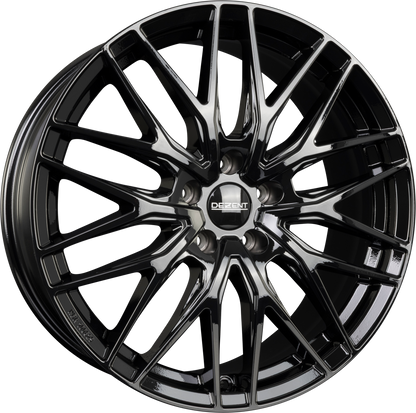 Dezent KY BLACK - Schwarz Glänzend Alufelge 7x18 Zoll ET50 LK 5x108 ML63.4 – Bild 2
