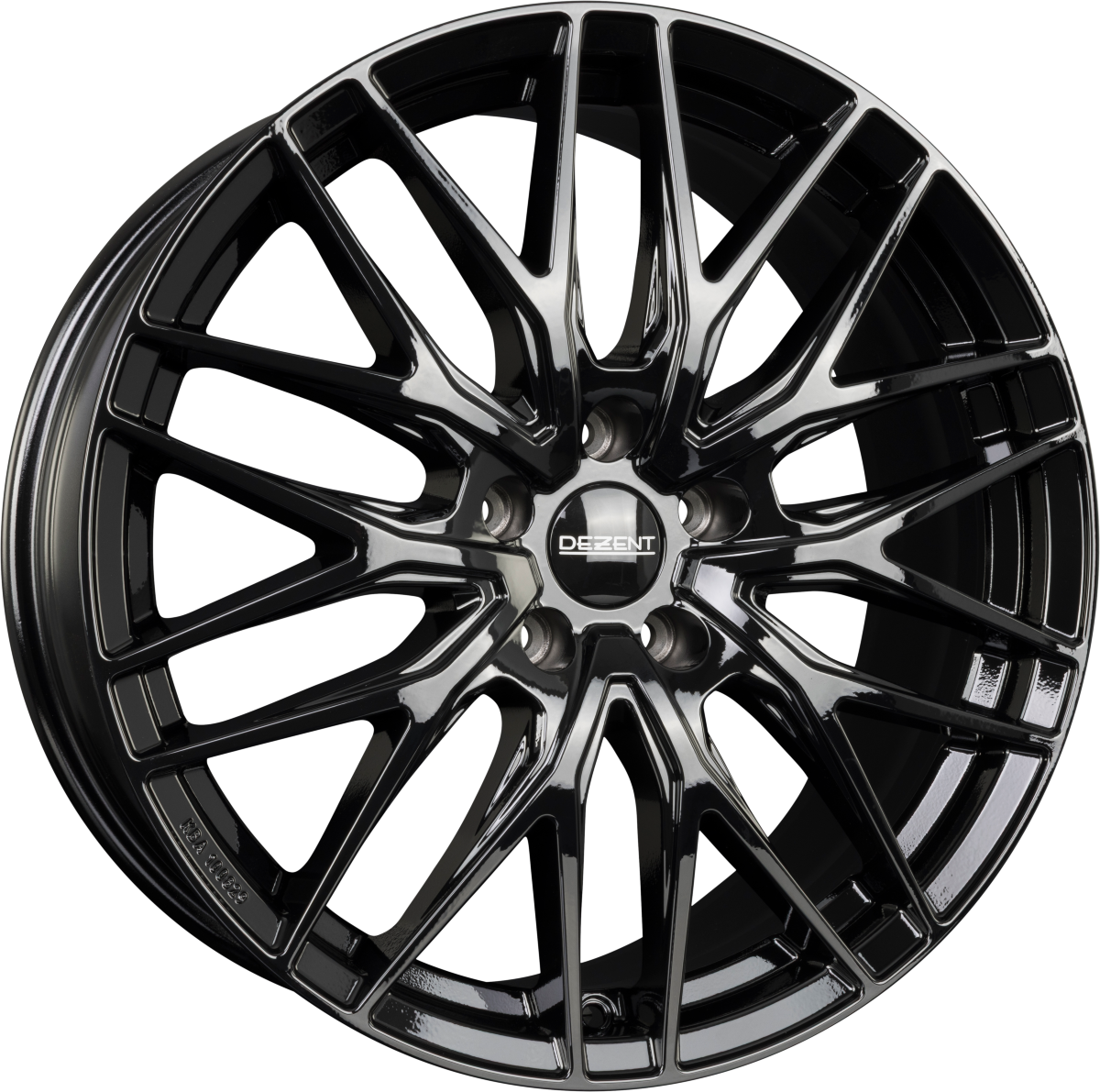 Dezent KY BLACK - Schwarz Glänzend Alufelge 7x18 Zoll ET47 LK 5x112 ML66.6 – Bild 2