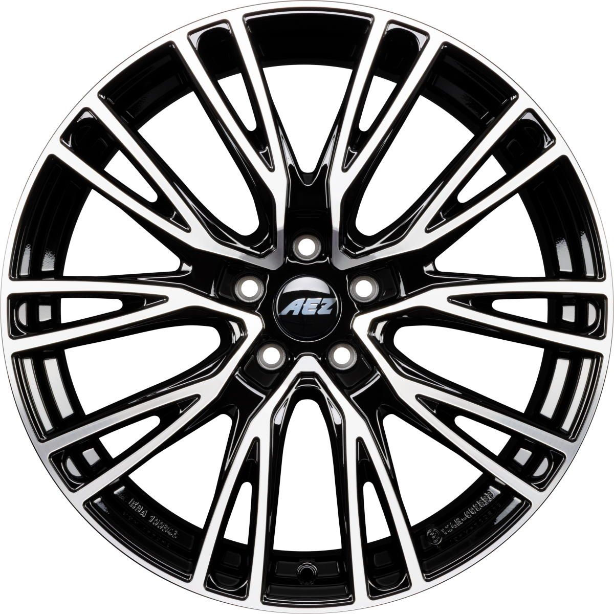 AEZ Seattle DARK - Schwarz Frontpoliert Alufelge 10x21 Zoll ET38 LK 5x112 ML66.6