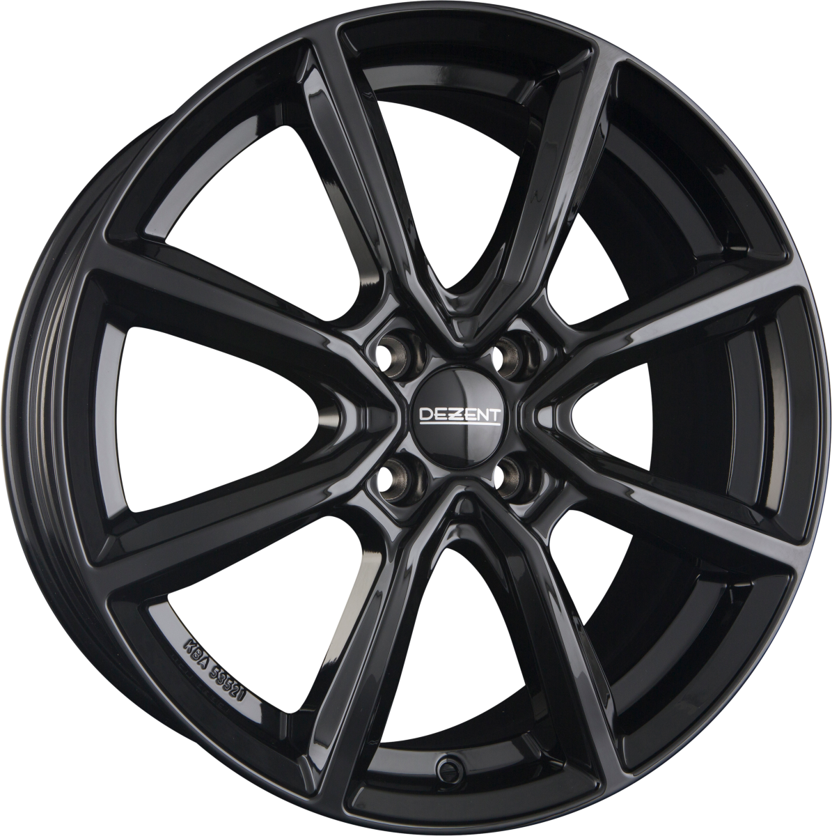 Dezent TN BLACK - Schwarz Alufelge 6.5x16 Zoll ET43 LK 4x100 ML60.1 – Bild 2