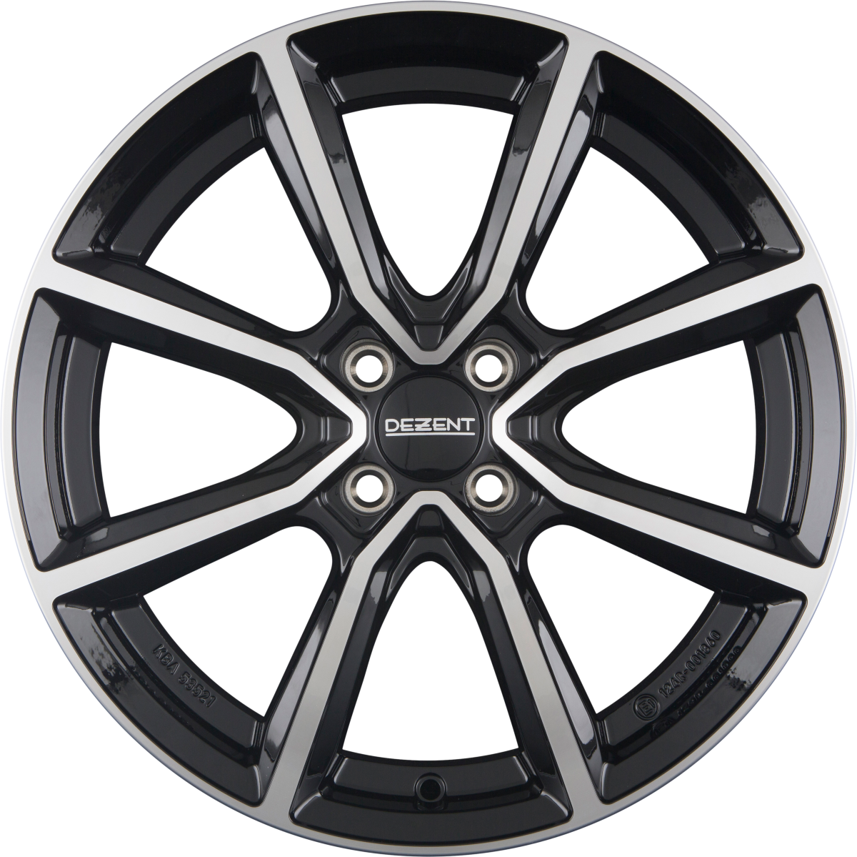 Dezent TN DARK - Schwarz Frontpoliert Alufelge 6.5x16 Zoll ET43 LK 4x100 ML60.1