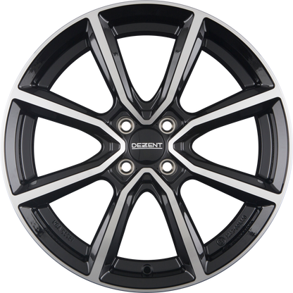 Dezent TN DARK - Schwarz Frontpoliert Alufelge 6.5x16 Zoll ET43 LK 4x100 ML60.1