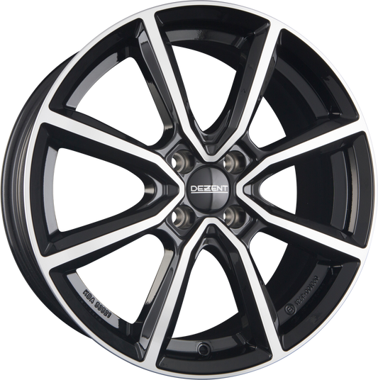 Dezent TN DARK - Schwarz Frontpoliert Alufelge 6.5x16 Zoll ET43 LK 4x100 ML60.1 – Bild 2