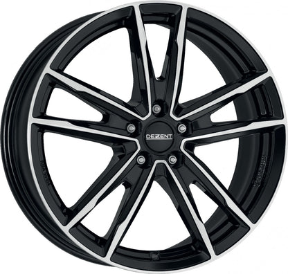 Dezent KF DARK - Schwarz Frontpoliert Felge 6.5x17 Zoll ET36 LK 5x114.3 ML66.1