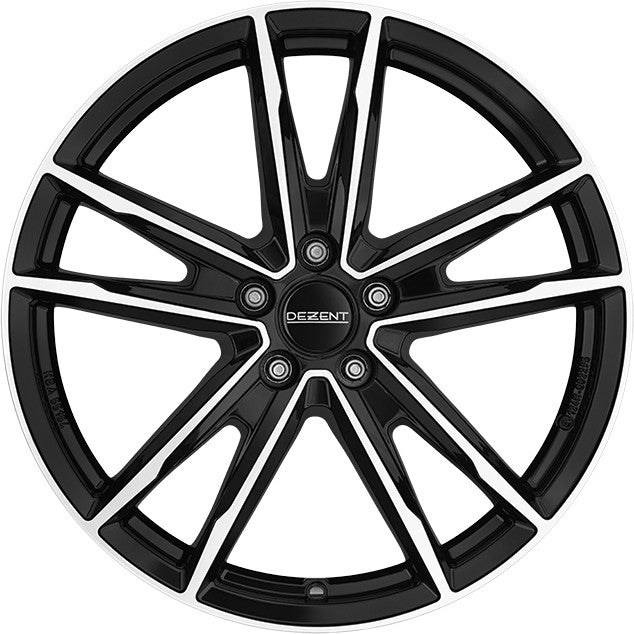 Dezent KF DARK - Schwarz Frontpoliert Felge 6.5x17 Zoll ET36 LK 5x114.3 ML66.1 – Bild 2
