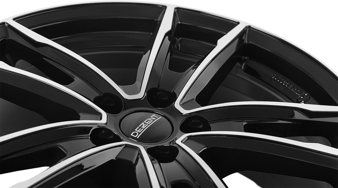 Dezent KF DARK - Schwarz Frontpoliert Felge 6.5x17 Zoll ET36 LK 5x114.3 ML66.1 – Bild 4