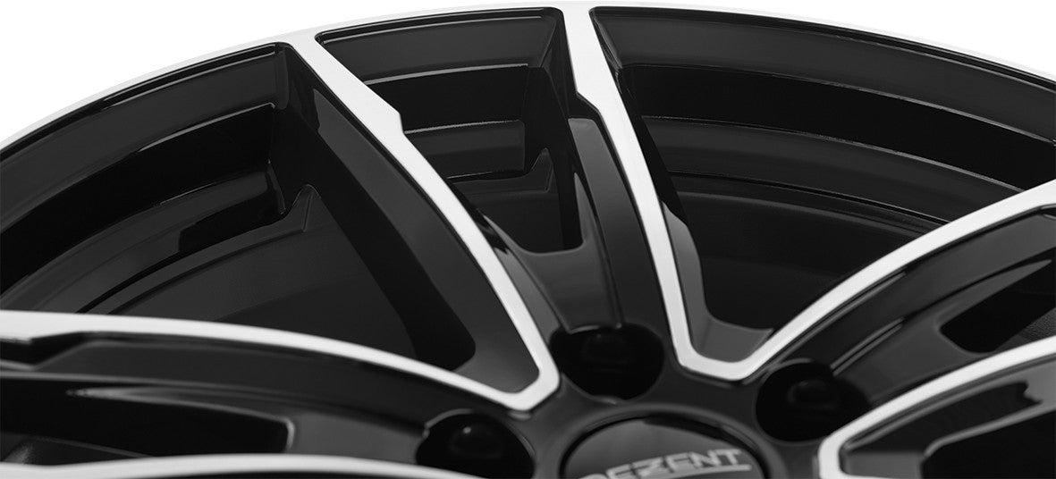 Dezent KF DARK - Schwarz Frontpoliert Felge 6.5x17 Zoll ET36 LK 5x114.3 ML66.1 – Bild 5