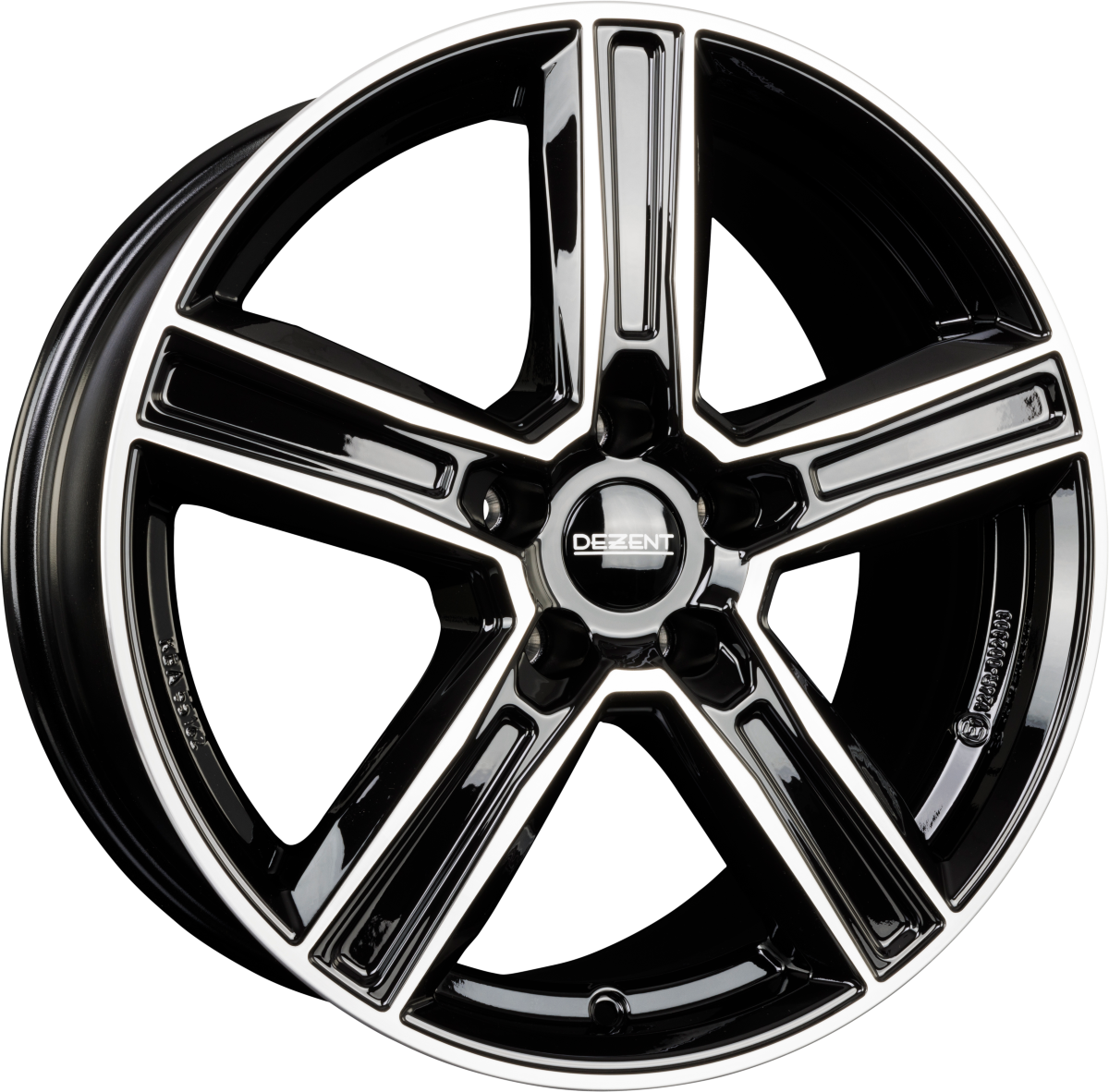 Dezent KG DARK - Schwarz Frontpoliert Alufelge 8x19 Zoll ET32.7 LK 5x112 ML66.6 – Bild 2