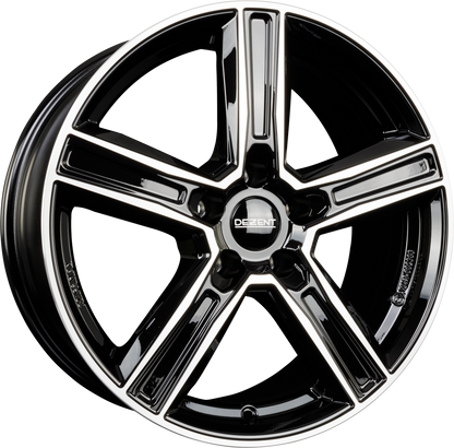Dezent KG DARK - Schwarz Frontpoliert Alufelge 8x19 Zoll ET32.7 LK 5x112 ML66.6 – Bild 2