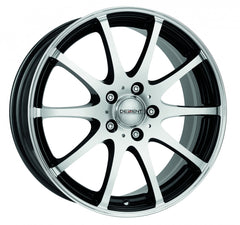Dezent V black polished Alufelge 6.5x15 Zoll ET38 LK 5x100 ML60.1