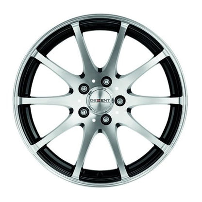 Dezent V black polished Alufelge 6.5x15 Zoll ET38 LK 5x100 ML60.1 – Bild 2