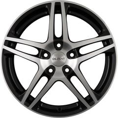 Dezent RB DARK - Schwarz Glanz Frontpoliert Alufelge 6.5x15 Zoll ET38 LK 5x100 ML60.1