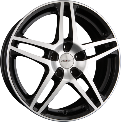 Dezent RB DARK - Schwarz Glanz Frontpoliert Alufelge 6.5x15 Zoll ET38 LK 5x100 ML60.1 – Bild 2