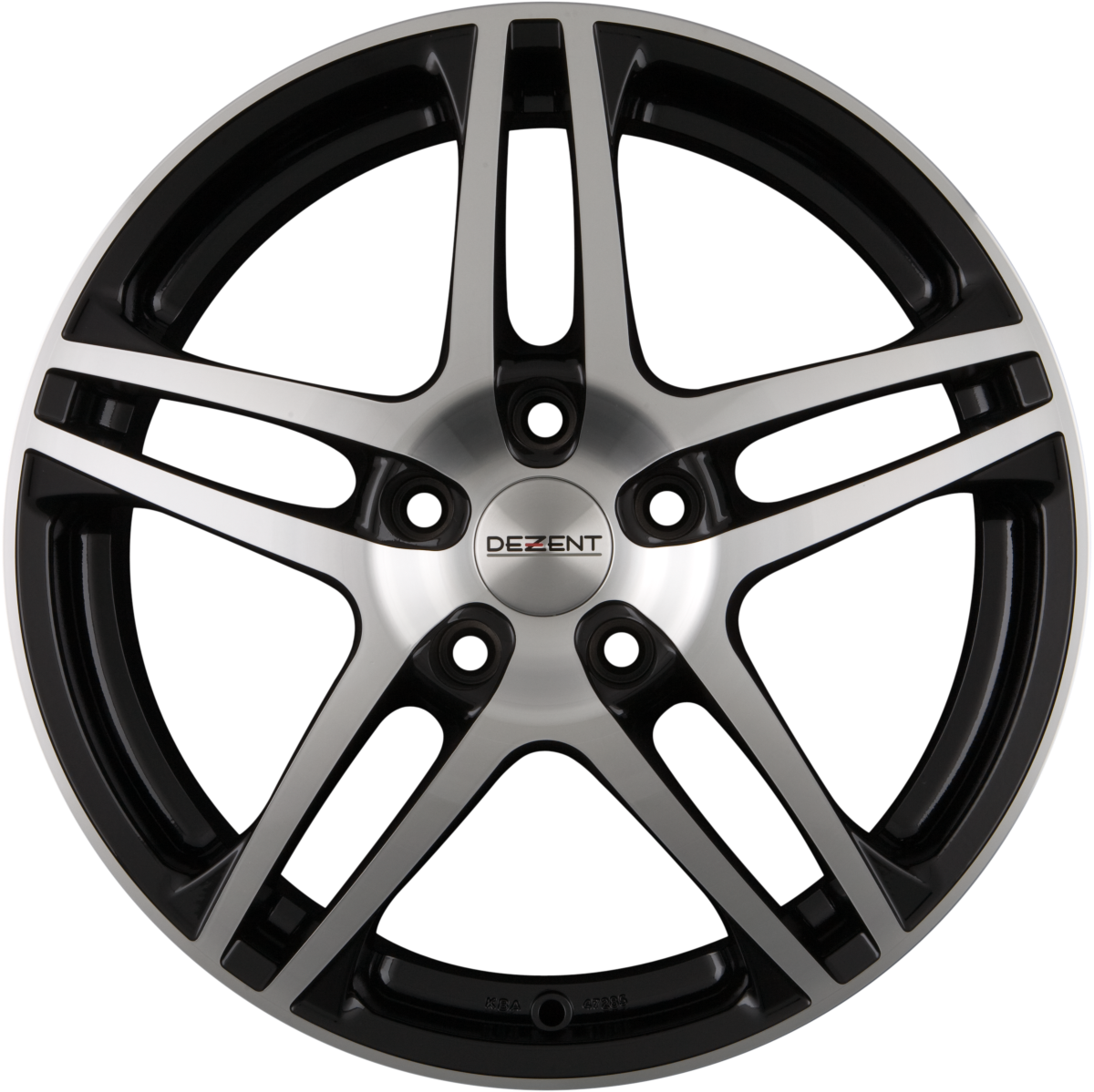 Dezent RB DARK - Schwarz Glanz Frontpoliert Alufelge 8x18 Zoll ET48 LK 5x112 ML70.1