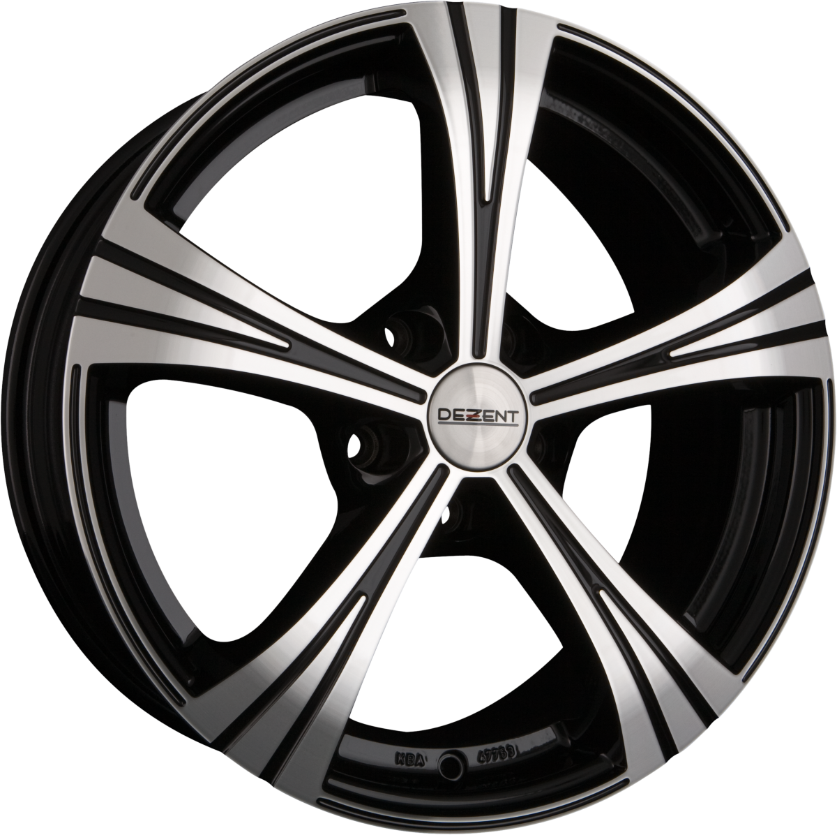 Dezent RI DARK - Schwarz Frontpoliert Alufelge 7.5x17 Zoll ET35 LK 5x112 ML70.1 – Bild 2