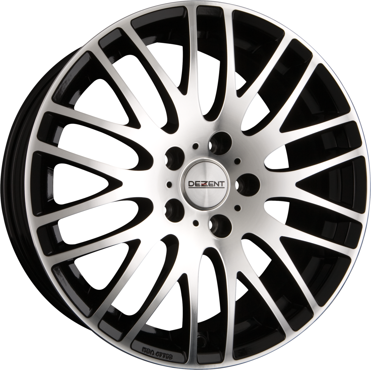 Dezent RG DARK - Schwarz Frontpoliert Alufelge 8x18 Zoll ET45 LK 5x114.3 ML71.6 – Bild 2