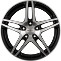 Dezent RB DARK - Schwarz Glanz Frontpoliert Alufelge 7x16 Zoll ET48 LK 5x114.3 ML71.6