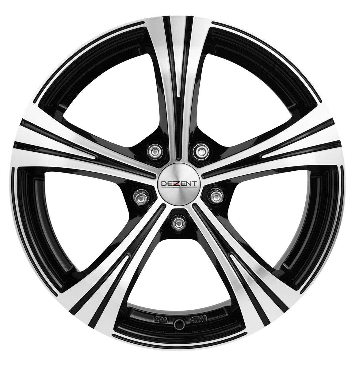 Dezent RI black polished front Alufelge 7.5x17 Zoll ET35 LK 5x112 ML70.1 – Bild 2