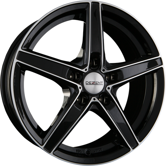 Dezent RN DARK - Black Front Polished (BFP) Alufelge 7x16 Zoll ET40 LK 5x115 ML70.2 – Bild 2