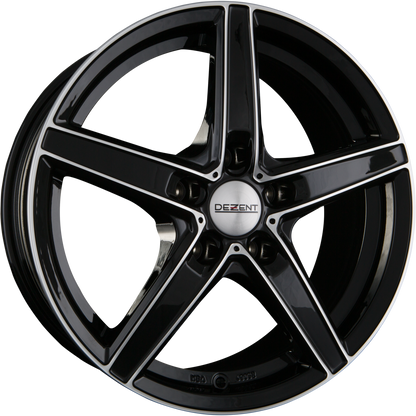 Dezent RN DARK - Black Front Polished (BFP) Alufelge 7x16 Zoll ET40 LK 5x115 ML70.2 – Bild 2