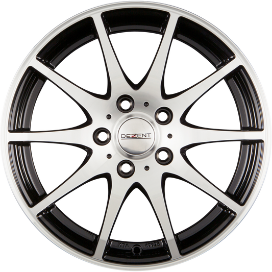 Dezent TI DARK - Black Polished Front Alufelge 7x17 Zoll ET40 LK 4x108 ML70.1