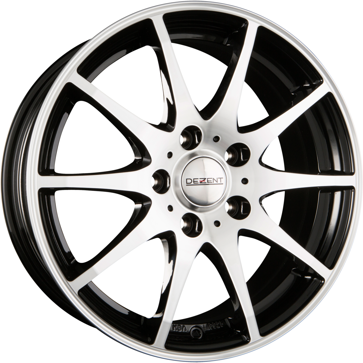 Dezent TI DARK - Black Polished Front Alufelge 7x17 Zoll ET40 LK 4x108 ML70.1 – Bild 2