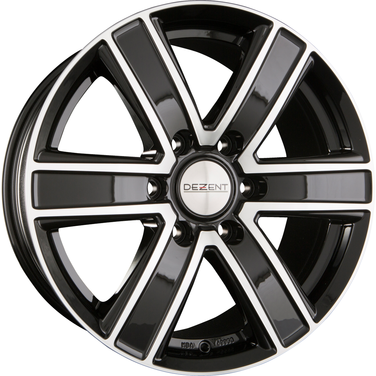 Dezent TJ DARK - Black Polished Front Alufelge 8x16 Zoll ET30 LK 6x114.3 ML66.1 – Bild 2