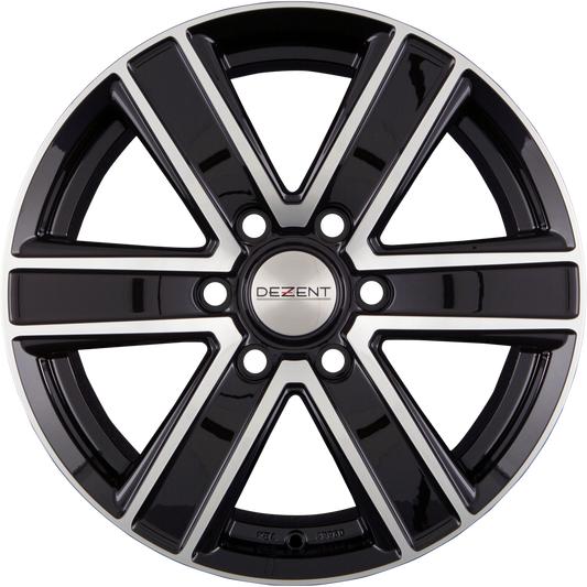 Dezent TJ DARK - Black Polished Front Alufelge 8x16 Zoll ET20 LK 6x139.7 ML106.1
