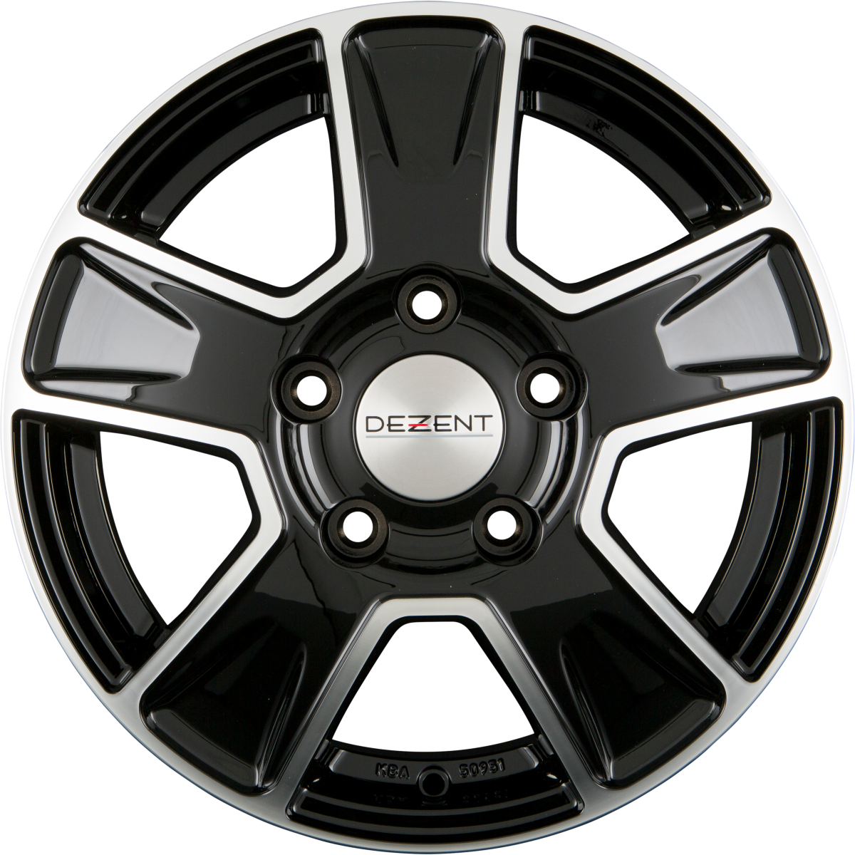 Dezent Van DARK - Black Polished Alufelge 6.5x16 Zoll ET68 LK 5x130 ML78.1