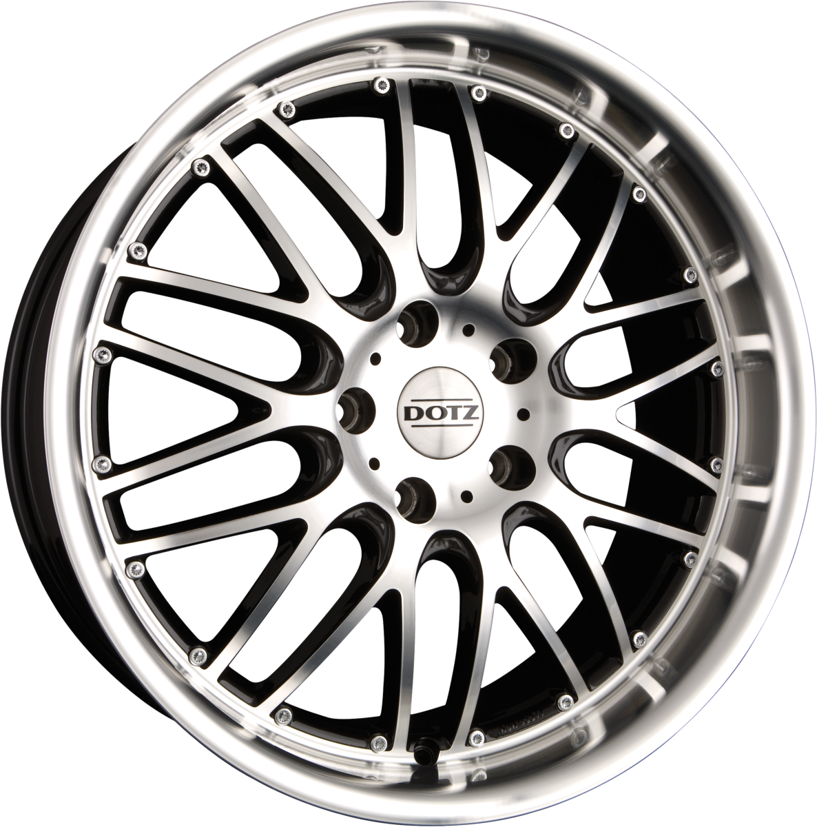 Dotz Mugello Schwarz Glanz Frontpoliert Alufelge 8x17 Zoll ET35 LK 5x120 ML72.6 – Bild 2