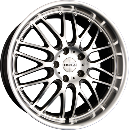 Dotz Mugello Schwarz Glanz Frontpoliert Alufelge 8x17 Zoll ET35 LK 5x120 ML72.6 – Bild 2