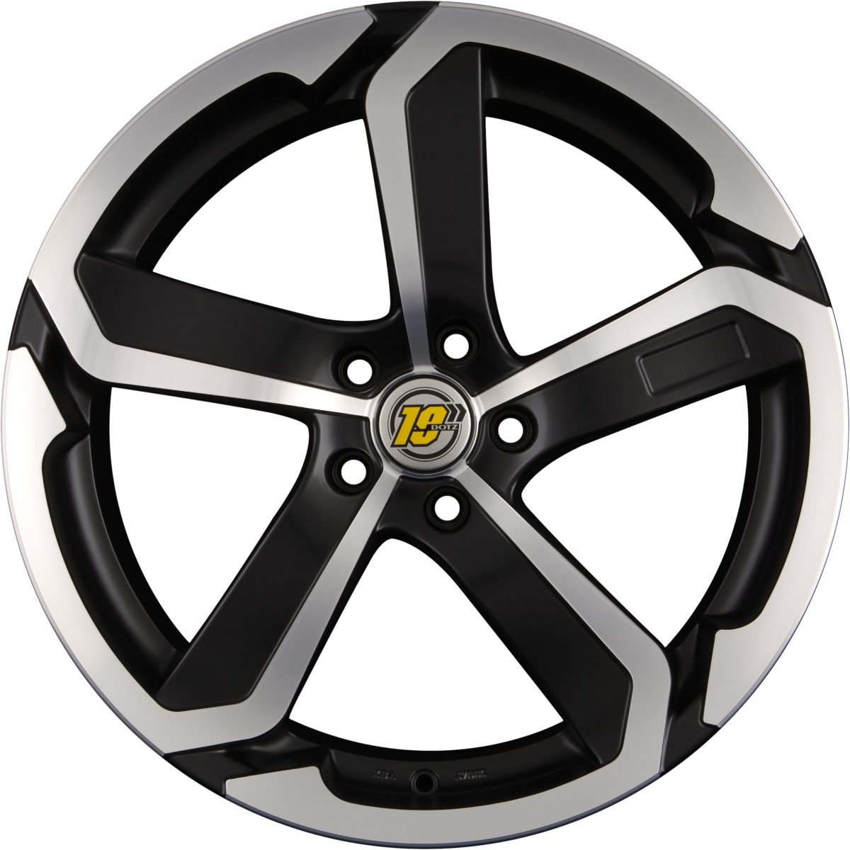 Dotz Hanzo Matt Schwarz Frontpoliert Alufelge 8x17 Zoll ET32 LK 5x100 ML60.1