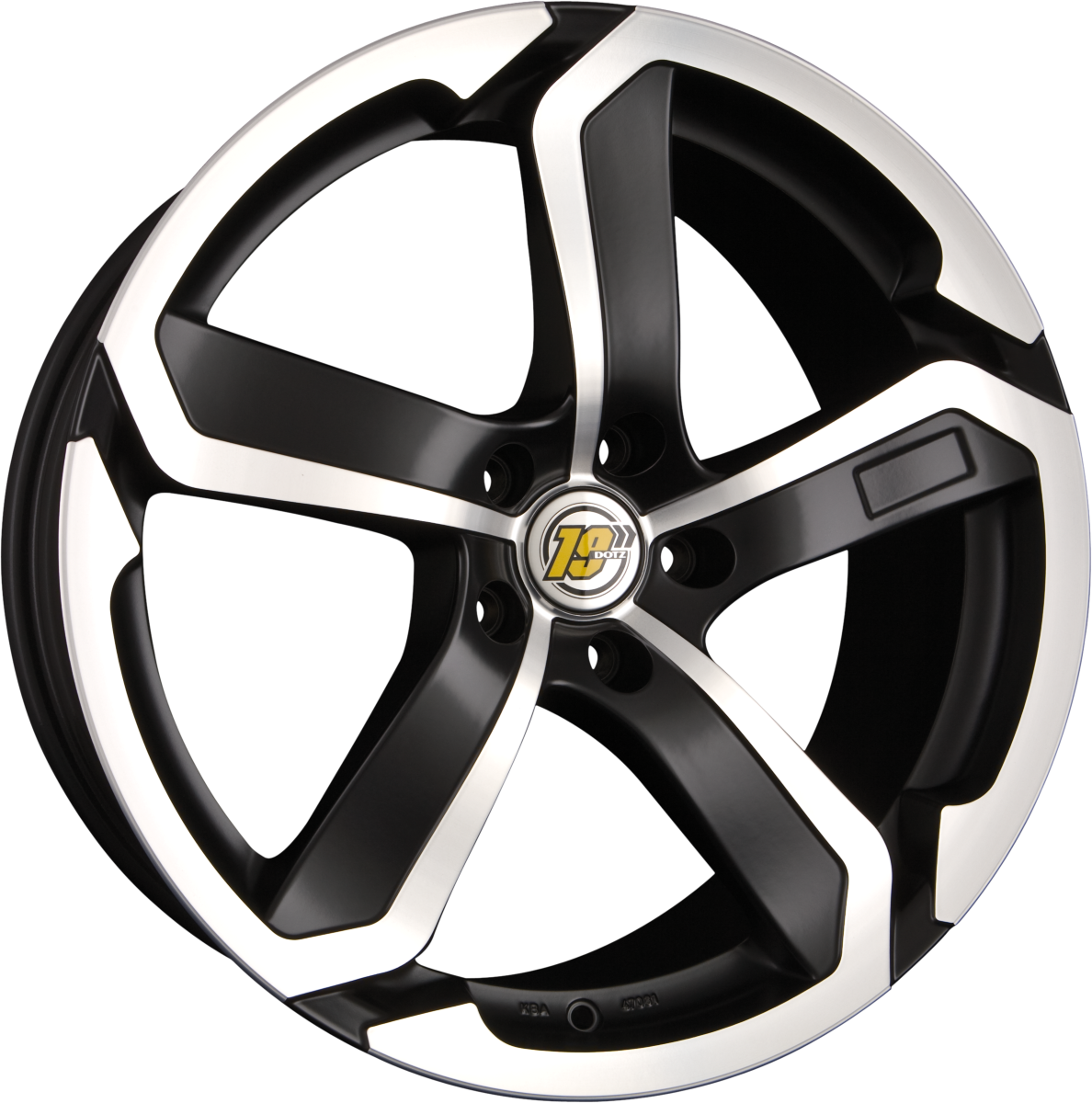 Dotz Hanzo Matt Schwarz Frontpoliert Alufelge 8x17 Zoll ET32 LK 5x100 ML60.1 – Bild 2