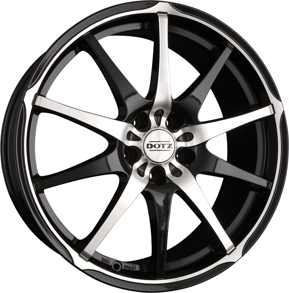 Dotz Shuriken Schwarz Glanz Frontpoliert Alufelge 6.5x15 Zoll ET40 LK 5x114.3 ML71.6 – Bild 2