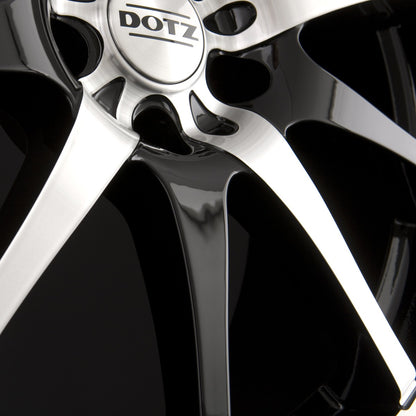 Dotz Shuriken Schwarz Glanz Frontpoliert Alufelge 6.5x15 Zoll ET40 LK 5x114.3 ML71.6 – Bild 5