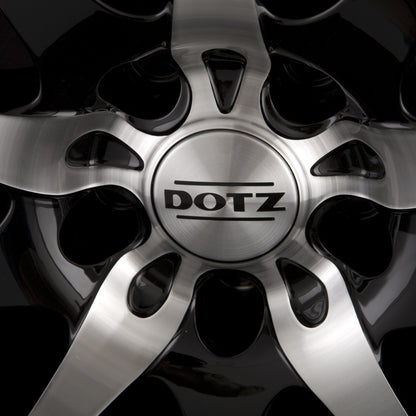 Dotz Shuriken Schwarz Glanz Frontpoliert Alufelge 8x19 Zoll ET45 LK 5x100 ML60.1 – Bild 3