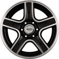 Dotz Hammada DARK Black Polished Alufelge 8x17 Zoll ET30 LK 6x114.3 ML66.1