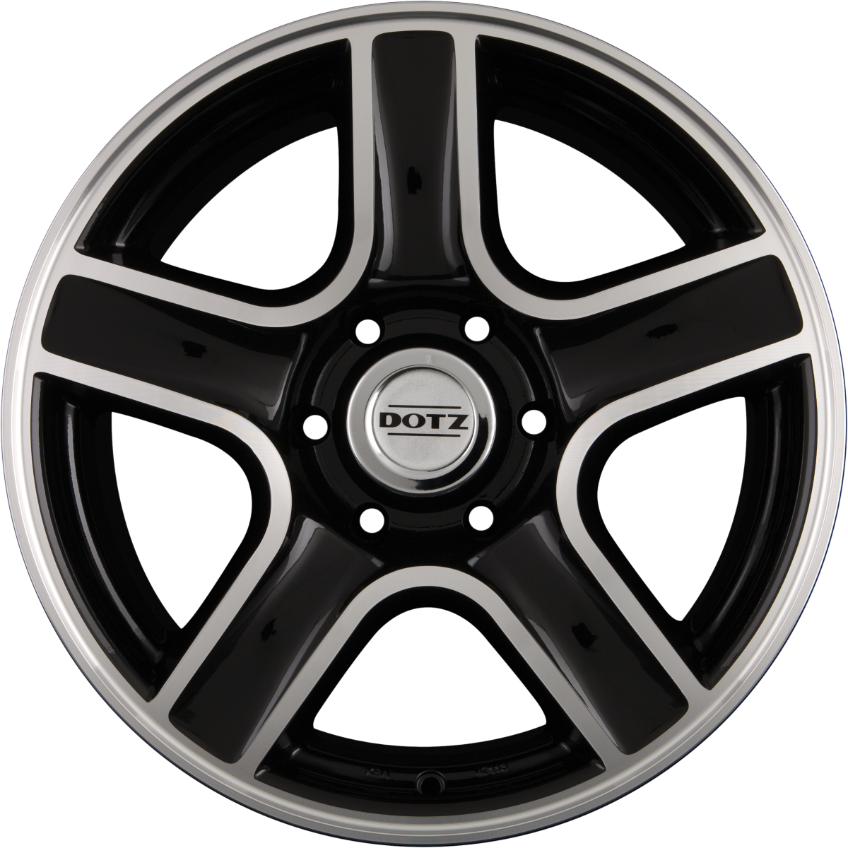 Dotz Hammada DARK Black Polished Alufelge 8x17 Zoll ET30 LK 6x114.3 ML66.1
