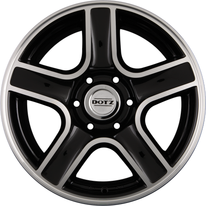 Dotz Hammada DARK Black Polished Alufelge 8x17 Zoll ET30 LK 6x114.3 ML66.1