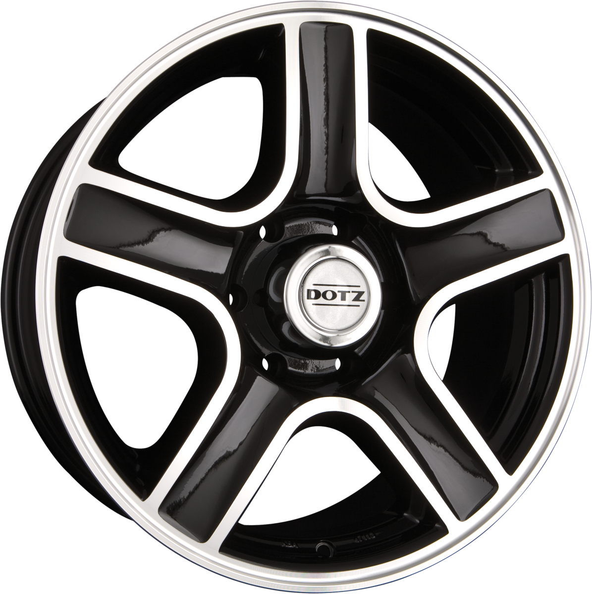 Dotz Hammada DARK Black Polished Alufelge 8x17 Zoll ET30 LK 6x114.3 ML66.1 – Bild 2