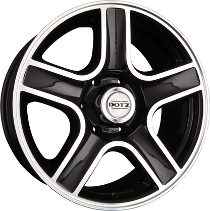Dotz Hammada DARK Black Polished Alufelge 8x17 Zoll ET30 LK 6x114.3 ML66.1 – Bild 2