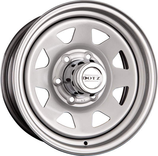 Dotz DAKAR - Ohne Zubehör SILVER - Silber - Offroad Stahlfelge 7x16 Zoll ET0 LK 5x139.7 ML108.2 – Bild 2