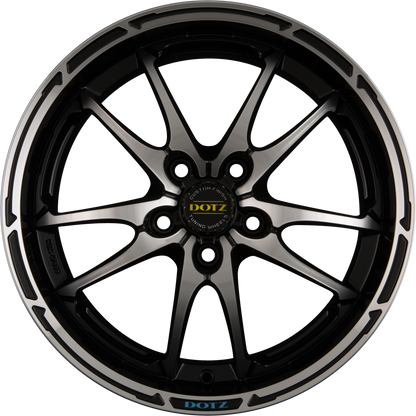 Dotz Tupac Schwarz Frontpoliert Alufelge 8x18 Zoll ET20 LK 5x120 ML74.1