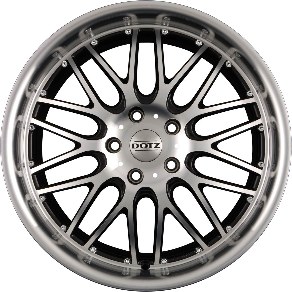 Dotz Mugello Schwarz Glanz Frontpoliert Alufelge 7x16 Zoll ET35 LK 5x105 ML56.6