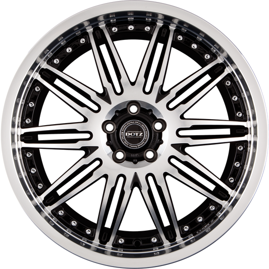 Dotz Territory Black Front Polished Alufelge 10x20 Zoll ET30 LK 5x112 ML66.6