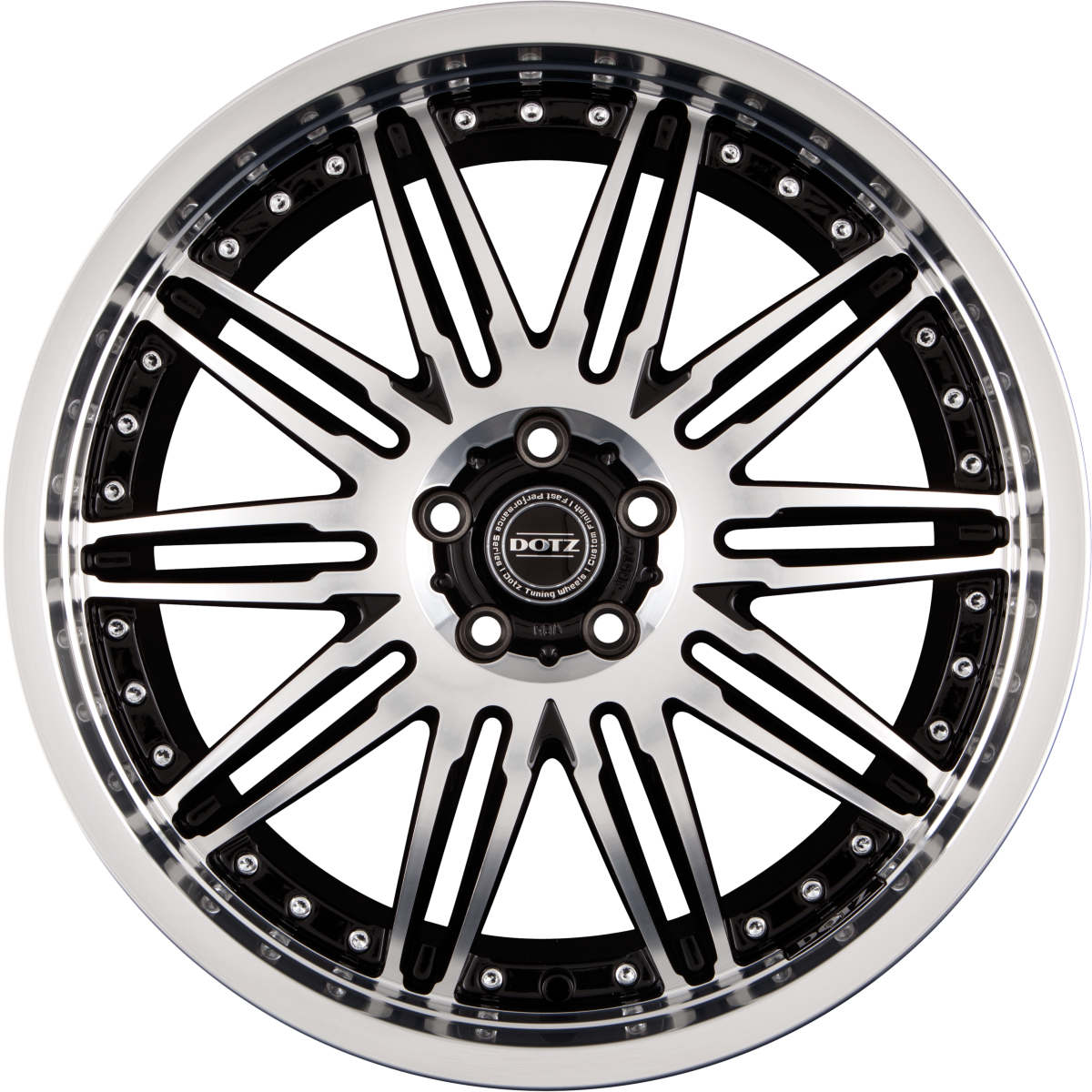 Dotz Territory Black Front Polished Alufelge 10x20 Zoll ET30 LK 5x112 ML66.6
