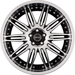 Dotz Territory Black Front Polished Alufelge 10x20 Zoll ET30 LK 5x112 ML66.6
