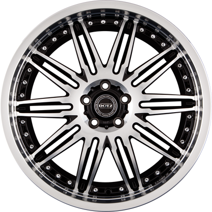 Dotz Territory Black Front Polished Alufelge 10x20 Zoll ET30 LK 5x112 ML66.6